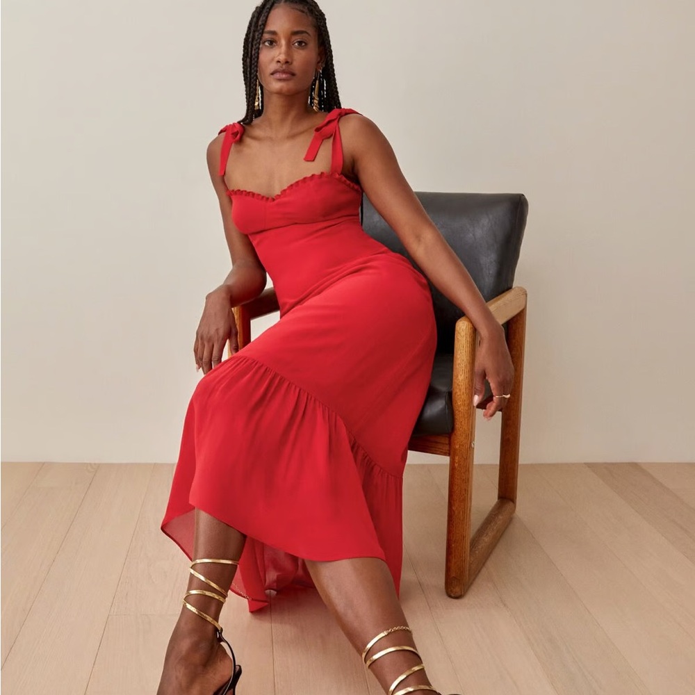 1HR SALE ⚡Reformation Nikita Dress (Cherry)